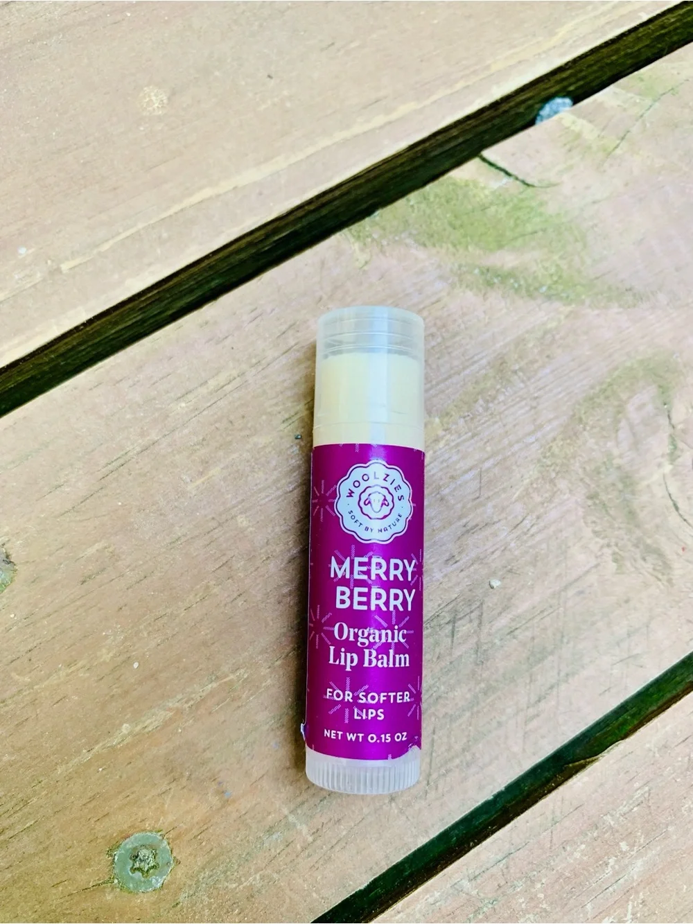 Organic Lip Balm Trio — Sugar Plum Pink, Gingerbread Tan & Merry Berry Purple